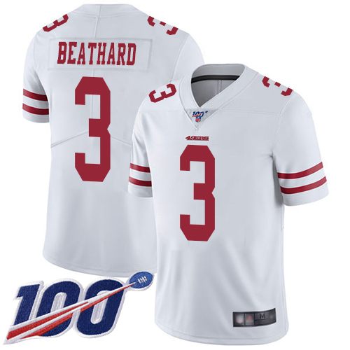 San Francisco 49ers Limited White Men C. J. Beathard Road NFL Jersey #3 100th Season Vapor Untouchable->san francisco 49ers->NFL Jersey